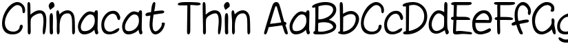 Chinacat Thin font