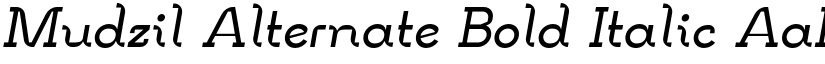 Mudzil Alternate Bold Italic font
