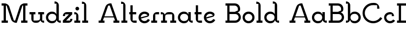 Mudzil Alternate Bold font