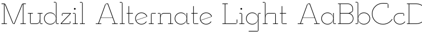 Mudzil Alternate Light font