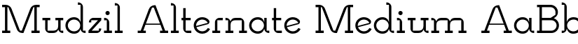 Mudzil Alternate Medium font