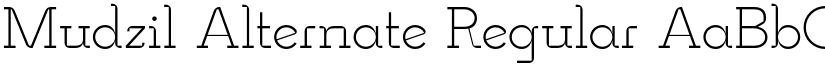 Mudzil Alternate Regular font
