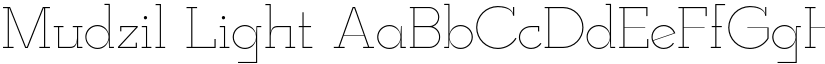 Mudzil Light font