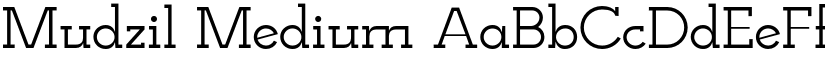 Mudzil Medium font