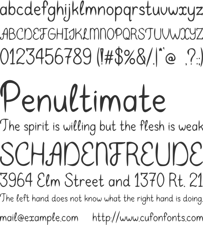 Qundeasy Only For Personal Use font preview