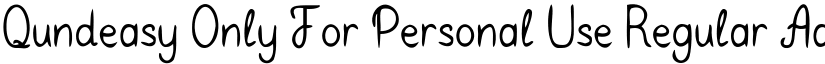 Qundeasy Only For Personal Use Regular font