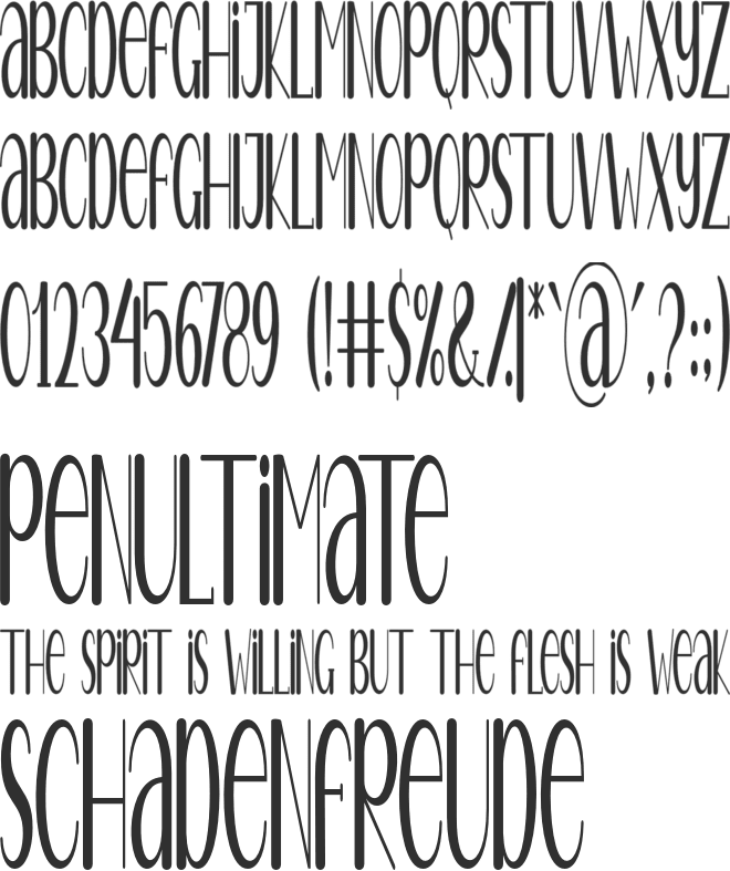 Lonely Heart font preview
