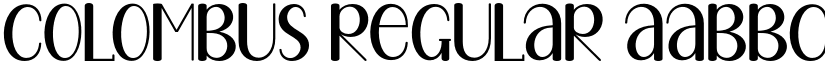 Colombus Regular font