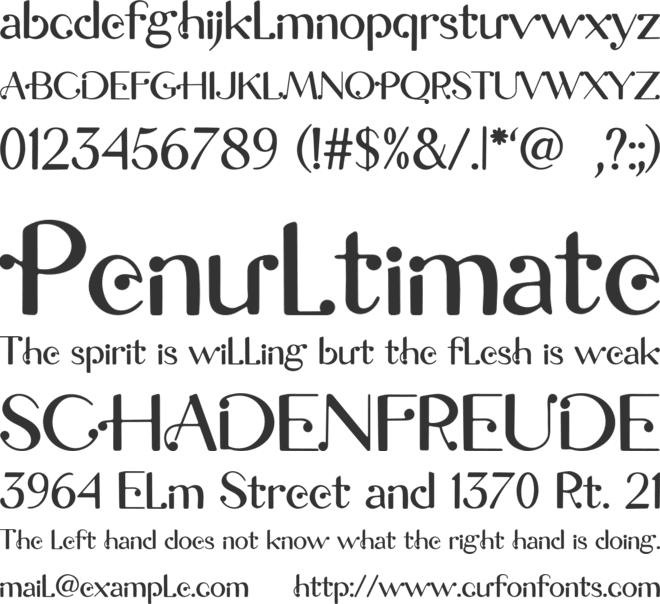 Retrig font preview