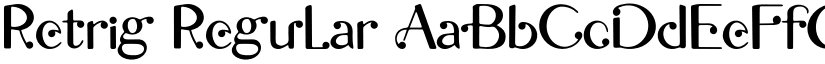 Retrig Regular font