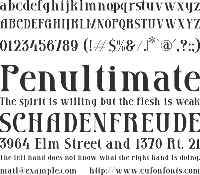 Grozery font preview