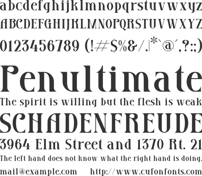 Grozery font preview