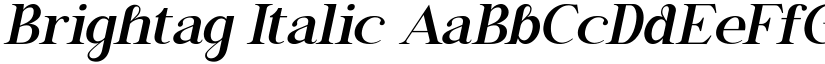 Brightag Italic font