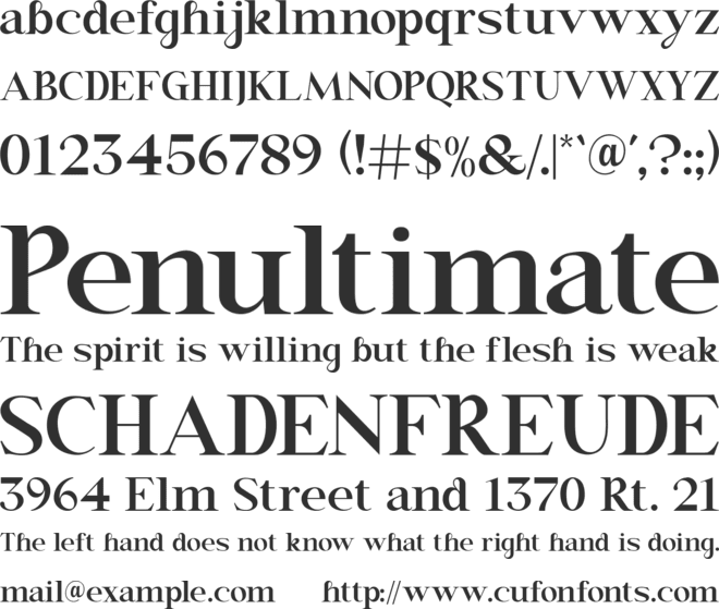Brightag font preview