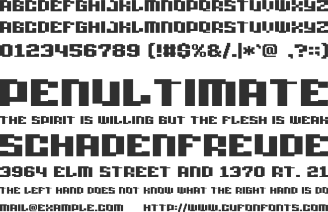 Bitfals Font font preview