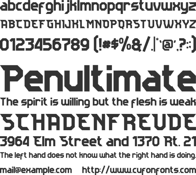 Ventera font preview