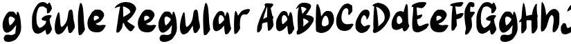 g Gule Regular font
