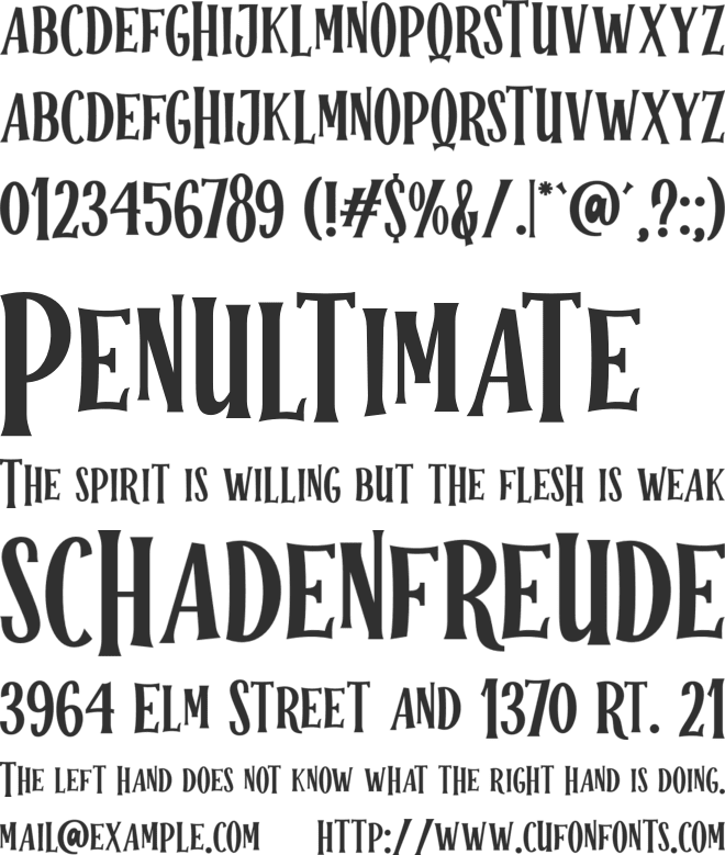 Halloween Spooky font preview