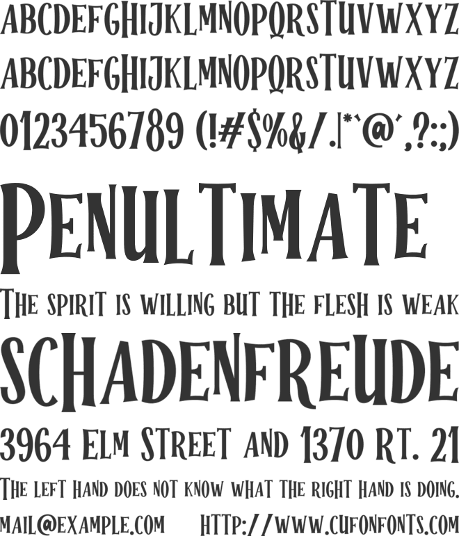 Halloween Spooky font preview