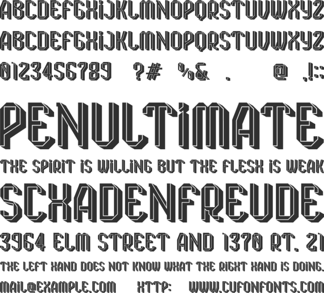 Comback Strongers font preview