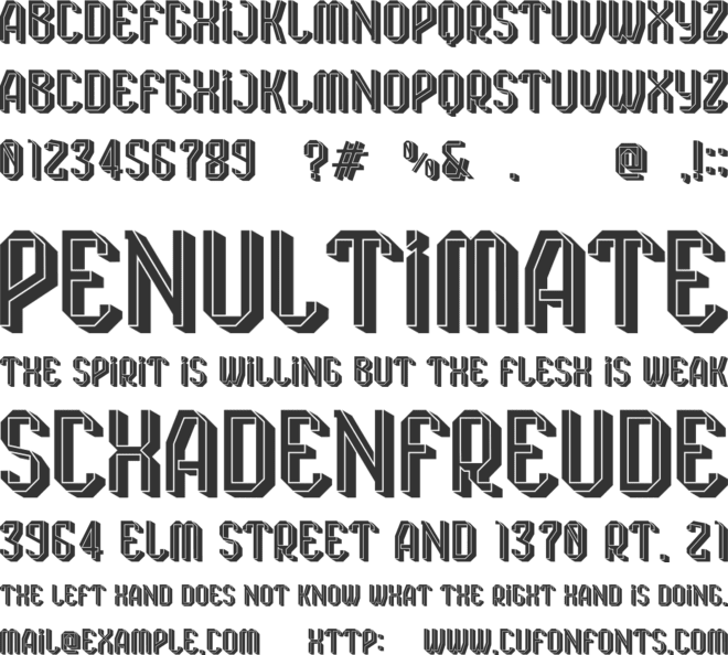 Comback Strongers font preview