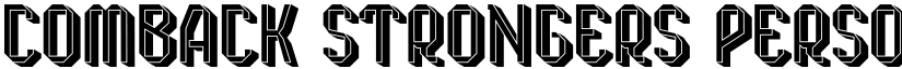 Comback Strongers Personal Use font