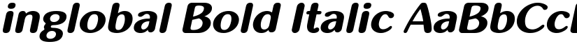 inglobal Bold Italic font