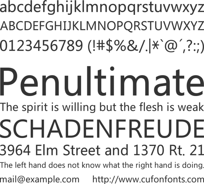 LG KE970 Shine font preview