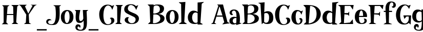 HY_Joy_CIS Bold font