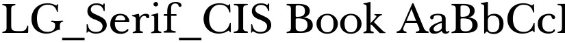 LG_Serif_CIS Book font