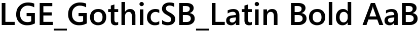 LGE_GothicSB_Latin Bold font