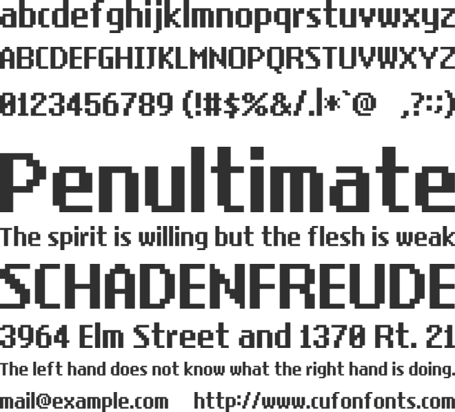 LG A100 font preview