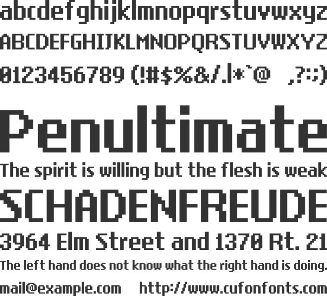 LG A100 font preview