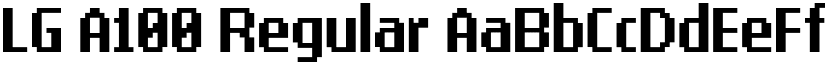 LG A100 Regular font