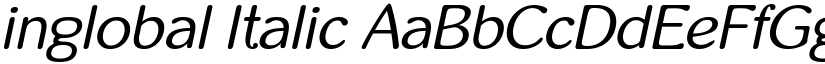 inglobal Italic font