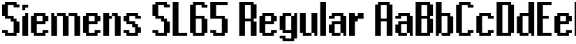 Siemens SL65 Regular font