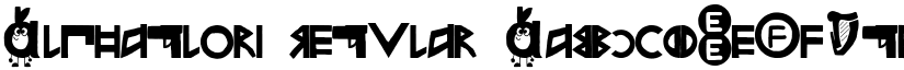 Alphaglori Regular font