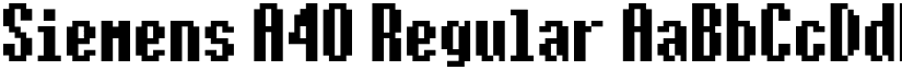 Siemens A40 Regular font