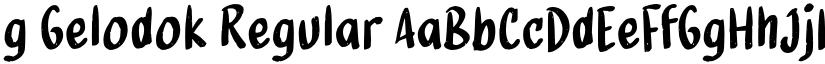 g Gelodok Regular font