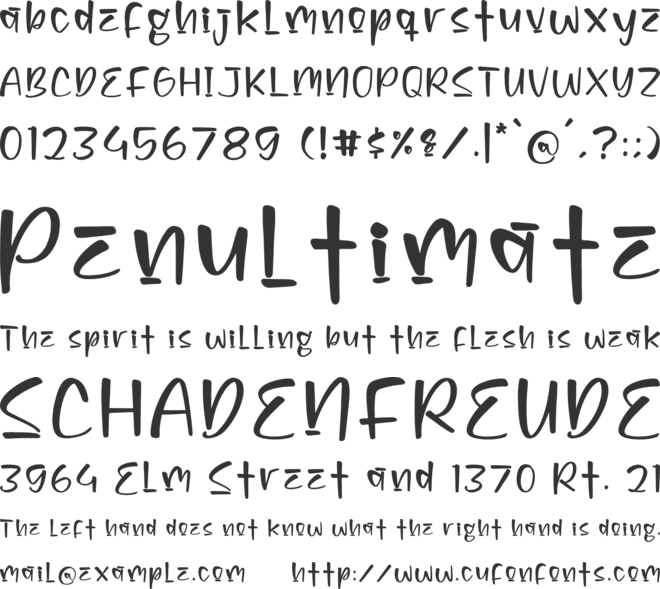 Soreaki font preview