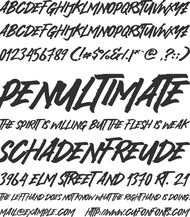 Yakin font preview