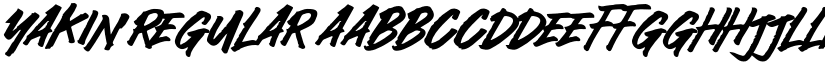 Yakin Regular font