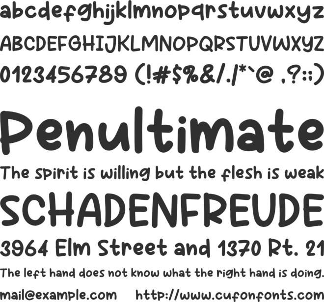 Hey Patrick font preview
