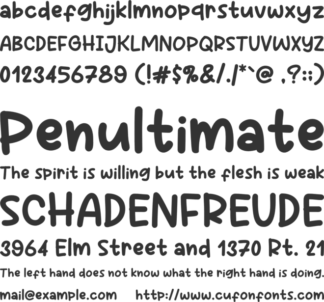 Hey Patrick font preview