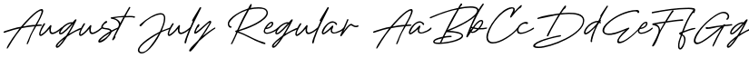 August July Regular font