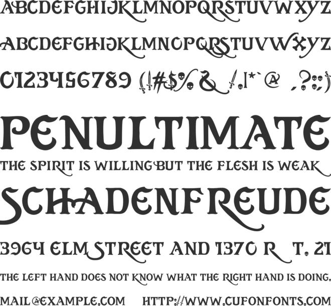 kings and pirates font preview