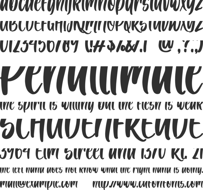 White Love font preview