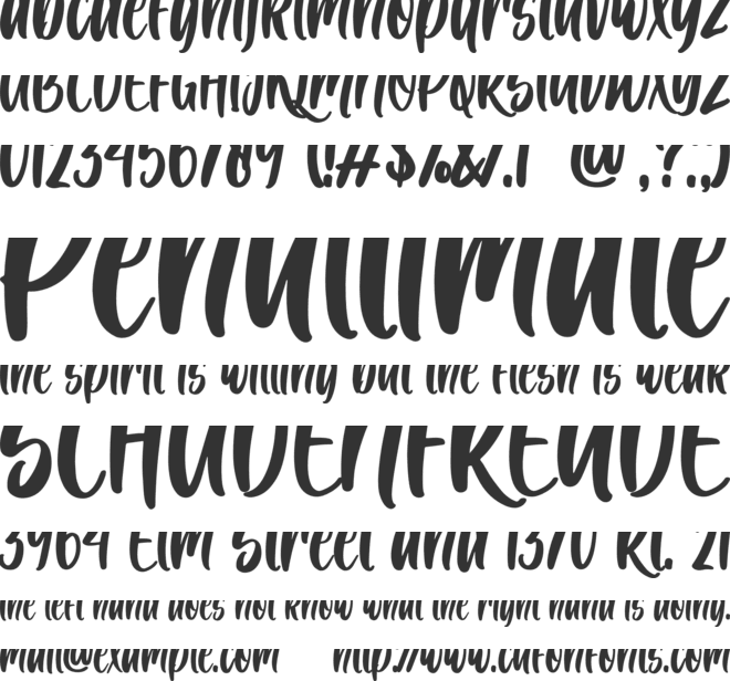 White Love font preview