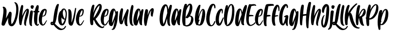 White Love Regular font