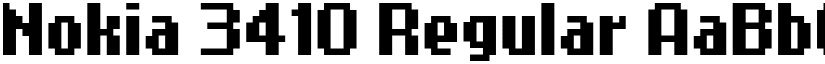 Nokia 3410 Regular font
